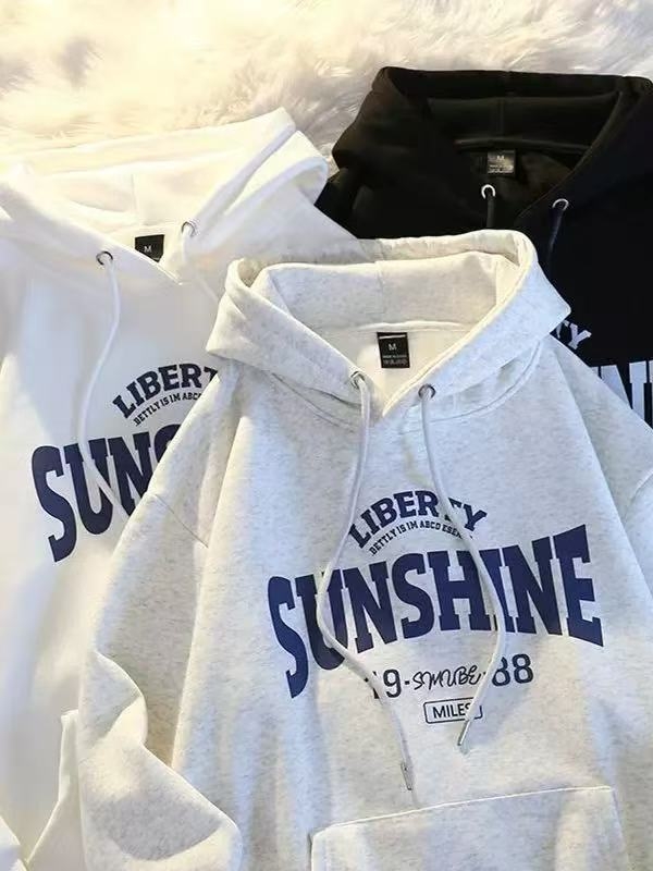 Παιδικό φούτερ με κουκούλα από φλίς βαμβάκι, Unisex, μακριά μανίκια, πουλόβερ, για παιδιά 3–8 ετών