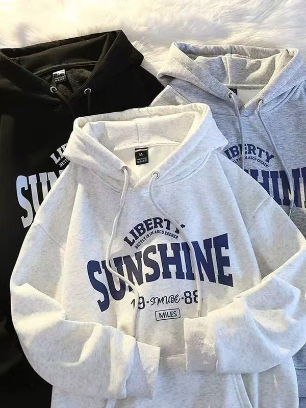 Παιδικό φούτερ με κουκούλα από φλίς βαμβάκι, Unisex, μακριά μανίκια, πουλόβερ, για παιδιά 3–8 ετών