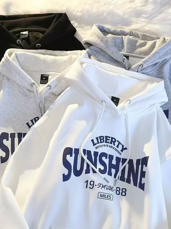 Παιδικό φούτερ με κουκούλα από φλίς βαμβάκι, Unisex, μακριά μανίκια, πουλόβερ, για παιδιά 3–8 ετών