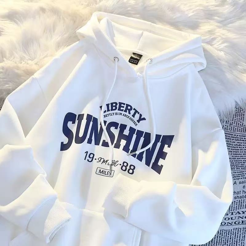 Παιδικό φούτερ με κουκούλα από φλίς βαμβάκι, Unisex, μακριά μανίκια, πουλόβερ, για παιδιά 3–8 ετών