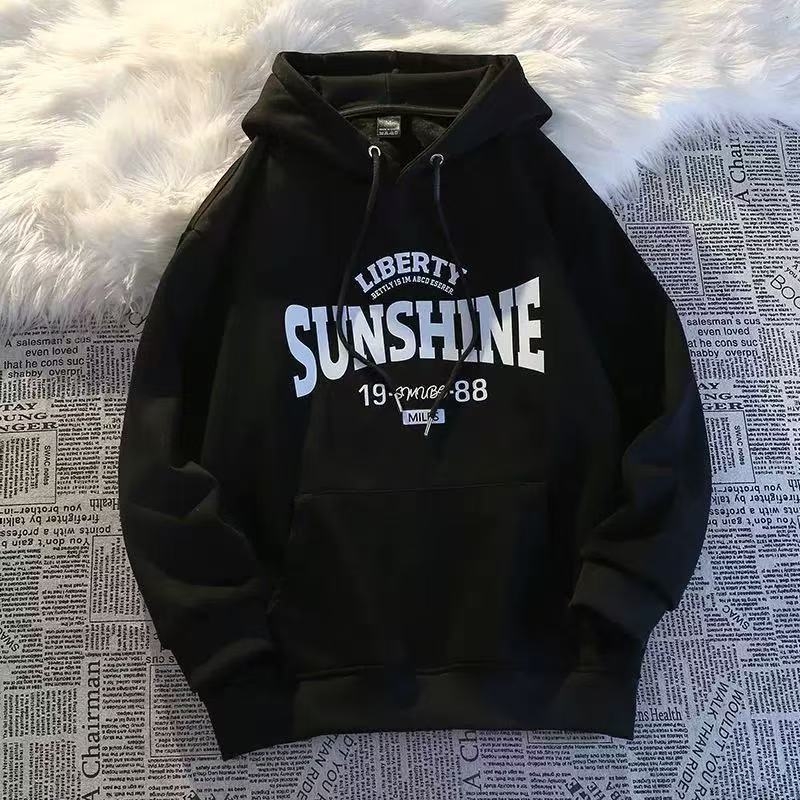 Παιδικό φούτερ με κουκούλα από φλίς βαμβάκι, Unisex, μακριά μανίκια, πουλόβερ, για παιδιά 3–8 ετών