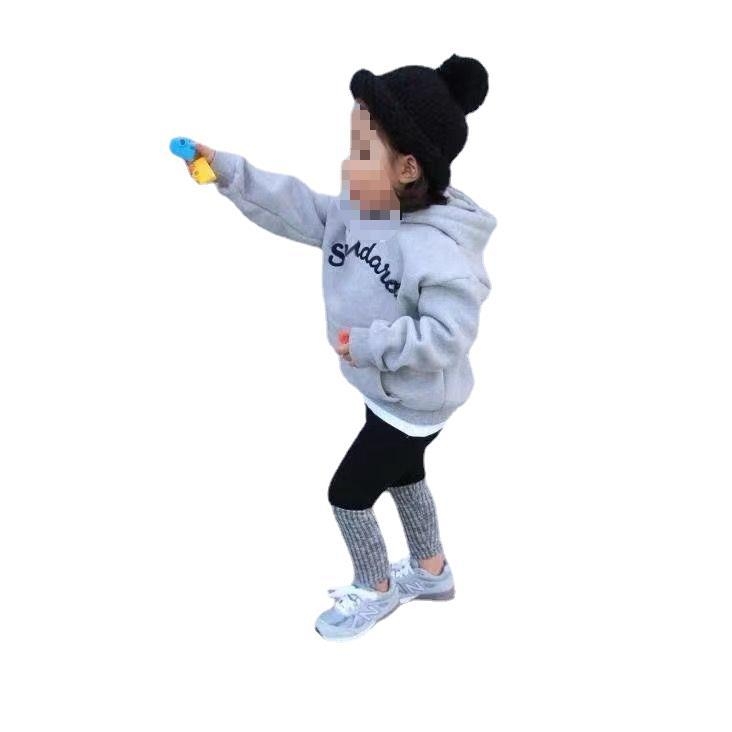 Детски суитшърт с качулка, casual стил, зимен, плътен, 80% памук