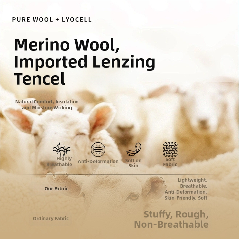 Sievietēm bezšuvju slēpošanas apģērbs ar Lyocell 70% un kokvilnas maisījumu, vilnas pamatdaļa 30%, garas piedurknes, garums līdz gurniem, ziemas/rudens sporta apģērbs