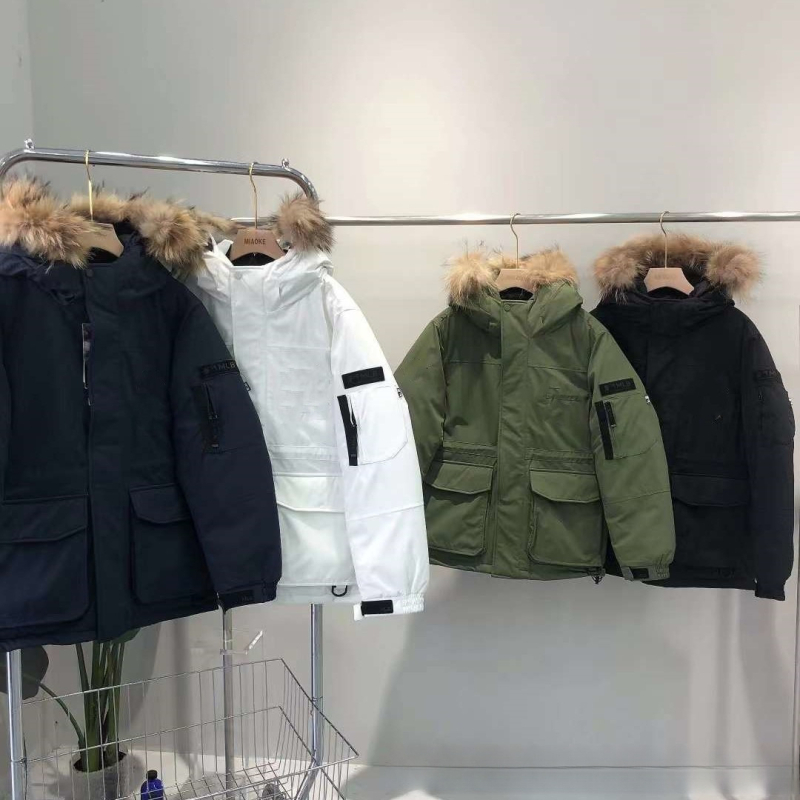 Unisex parka s kapuljom i punom od perja, srednje duljine, gradski stil