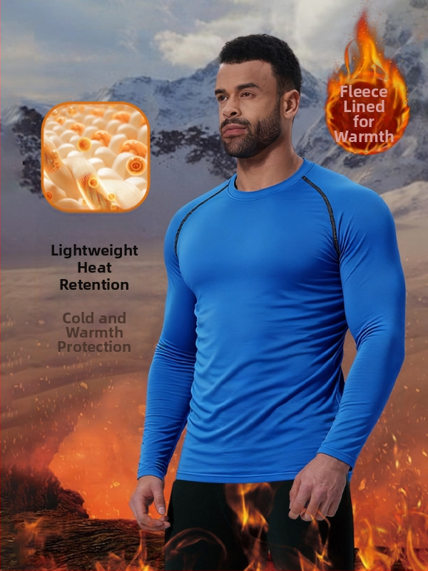 Vīriešu ziemas Milk Silk Velvet sporta komplekts – ātri žūstošs, pamata termālais slānis, piemērots skriešanai un ārējam slēpošanai, poliester 95%