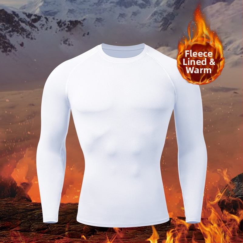 Vīriešu ziemas Milk Silk Velvet sporta komplekts – ātri žūstošs, pamata termālais slānis, piemērots skriešanai un ārējam slēpošanai, poliester 95%