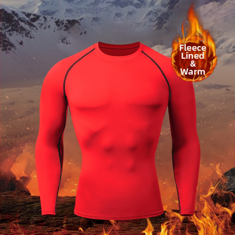 Vīriešu ziemas Milk Silk Velvet sporta komplekts – ātri žūstošs, pamata termālais slānis, piemērots skriešanai un ārējam slēpošanai, poliester 95%