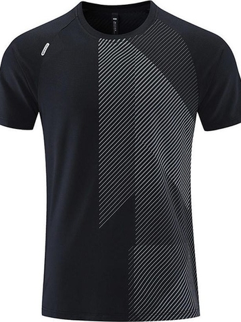 Unisex T-shirt με κοντό μανίκι, κυκλική λαιμόκοψη, γρήγορο στέγνωμα, ανθεκτικό στη φθορά, διαπνέον, ultra-ελαφρύ, πολυεστέρας/ελαστάν