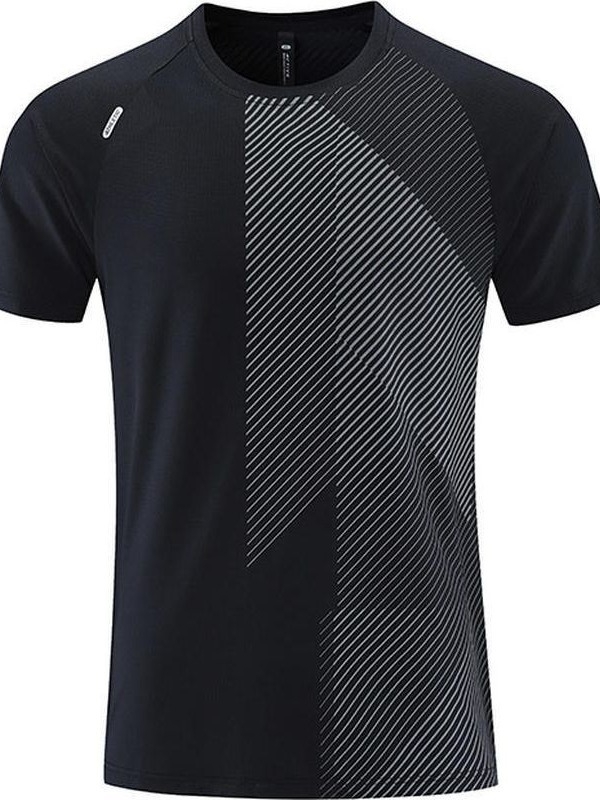 Unisex T-shirt με κοντό μανίκι, κυκλική λαιμόκοψη, γρήγορο στέγνωμα, ανθεκτικό στη φθορά, διαπνέον, ultra-ελαφρύ, πολυεστέρας/ελαστάν