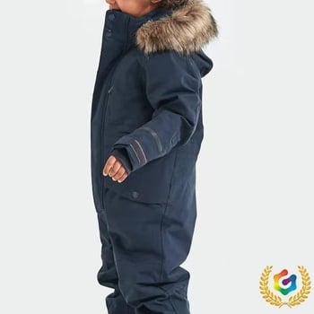Dječji jedinstveni skijaški kombinezon, vjetro- i vodootporan, debeli pamukov pun, Arctic fleece podstava, reflektirajući elementi za noćnu vidljivost