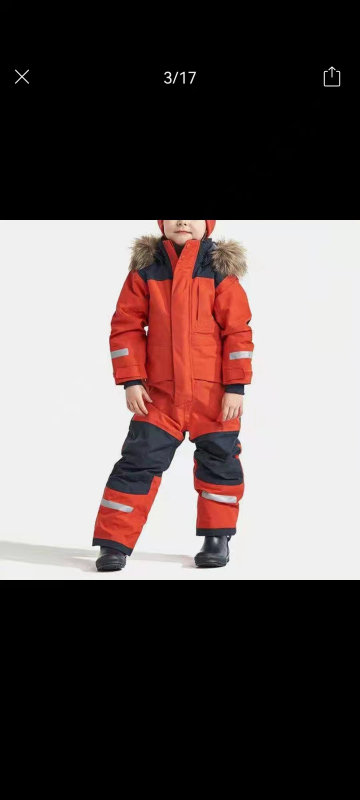 Dječji jedinstveni skijaški kombinezon, vjetro- i vodootporan, debeli pamukov pun, Arctic fleece podstava, reflektirajući elementi za noćnu vidljivost