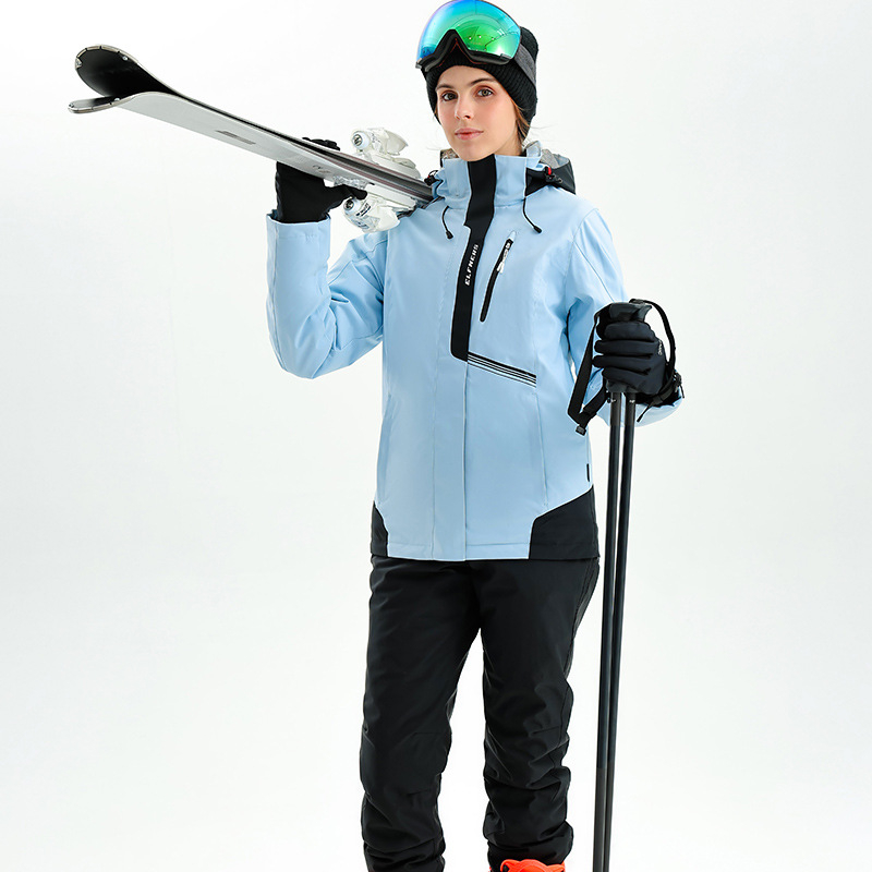 Ženski skijaški komplet: prozračan, vodootporan, otporan na vjetar, otporan na habanje; 1500mm vodootpornost; tkanina od smjese kemijskih vlakana; za zimske sportove