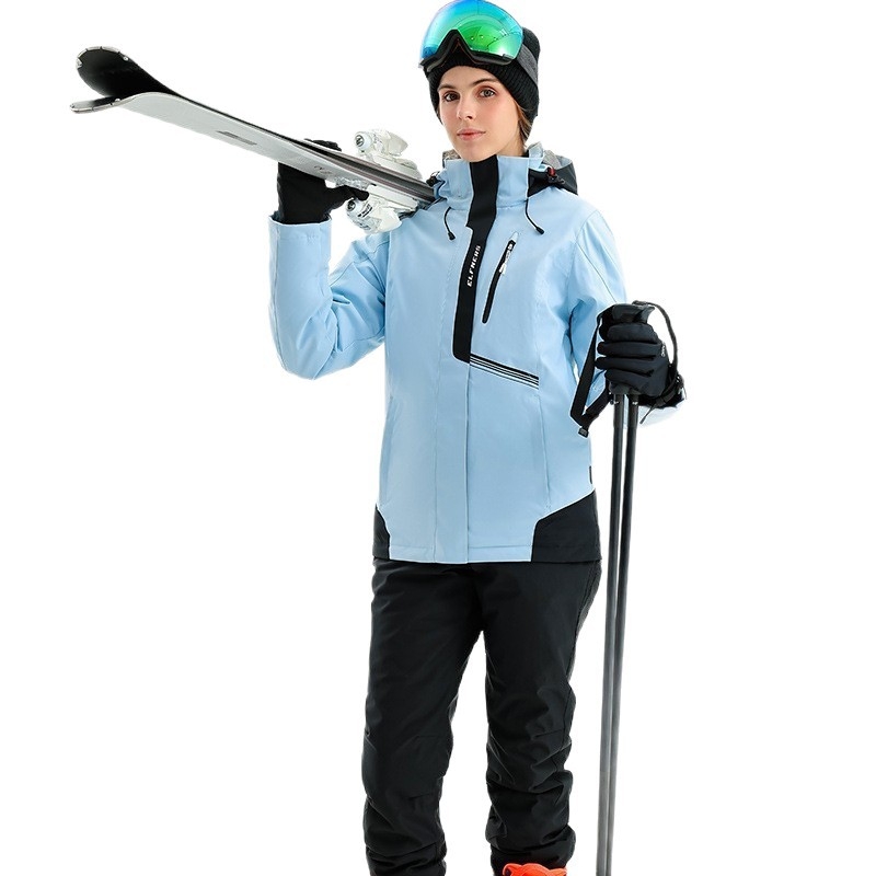 Ženski skijaški komplet: prozračan, vodootporan, otporan na vjetar, otporan na habanje; 1500mm vodootpornost; tkanina od smjese kemijskih vlakana; za zimske sportove