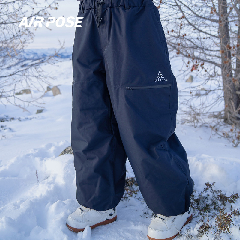 Airpose ski hlače – Unisex, vodootporne 15000, otporne na vjetar, prozračne, s punjenim pamukom, 3L debljine