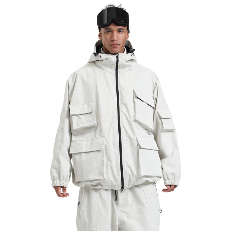 Unisex zimska ski jakna s kapuljačom – otporna na vjetar, vodootporna 20000, prozračna, topla, s više džepova, model GS-UJK2521