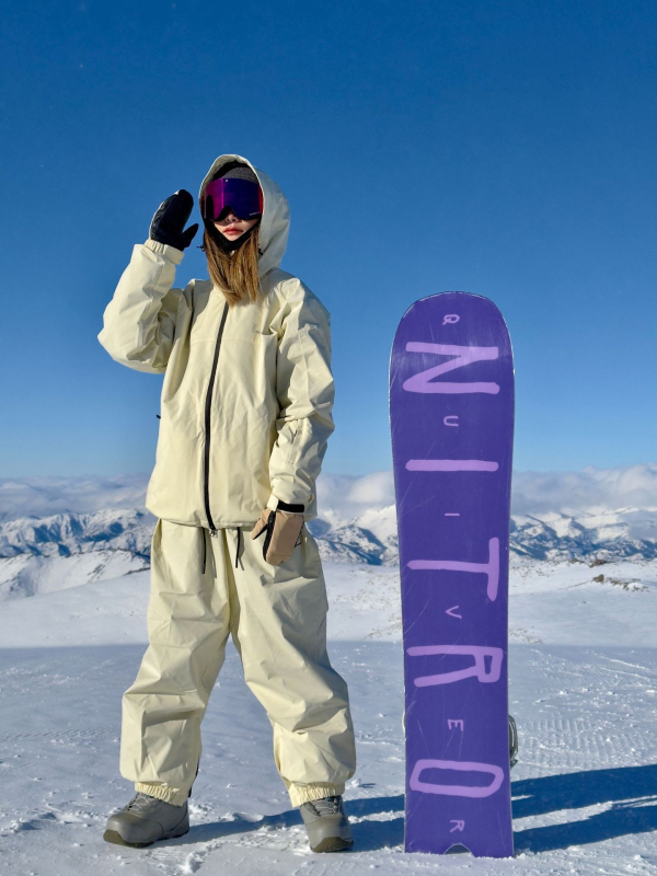 Сноуборд костюм унисекс, водоустойчив 20000, дишащ, ветроустойчив, полиестерна тъкан, памучна подплата