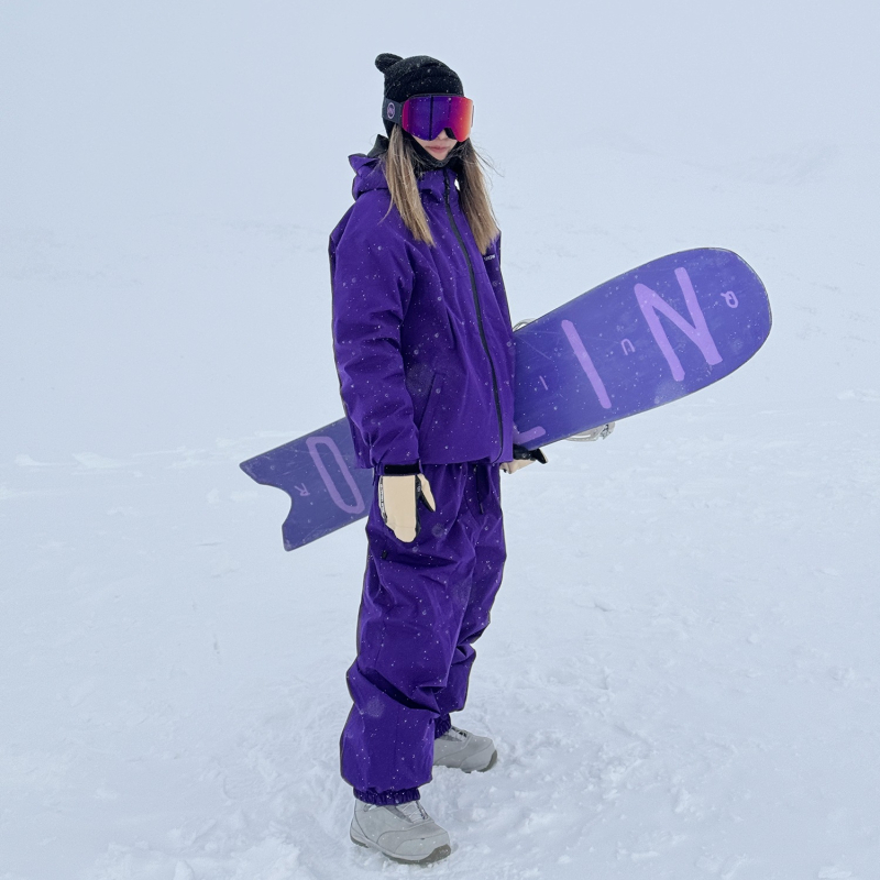 Сноуборд костюм унисекс, водоустойчив 20000, дишащ, ветроустойчив, полиестерна тъкан, памучна подплата