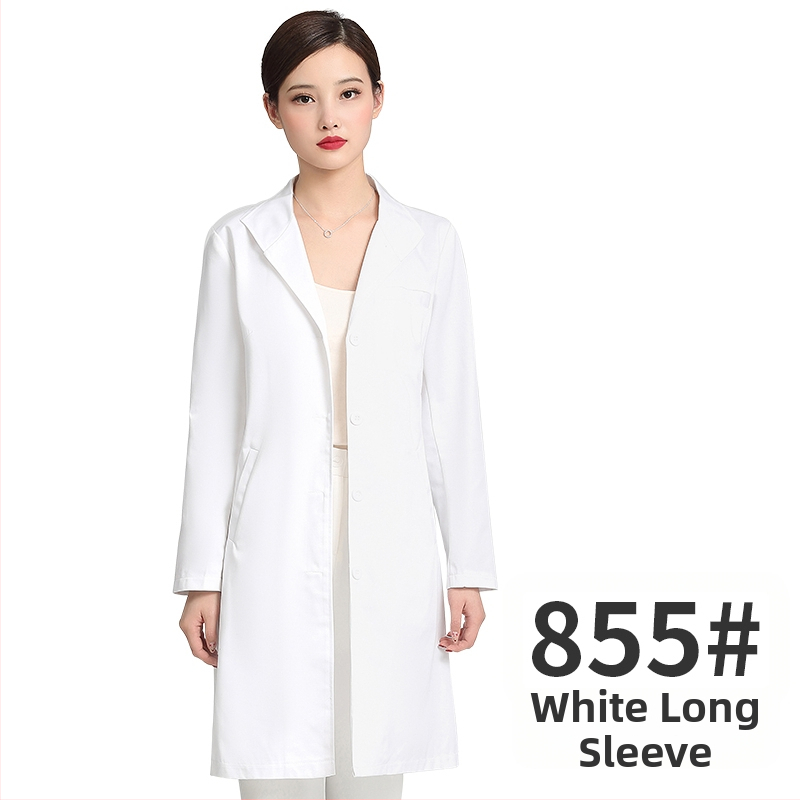 Unisex kosmētikas salona uniformas komplekts ar vidēja garuma piedurknēm, Chenille audums, 50–70% elastāns, 5/4 bikses, kažokādas apkakle