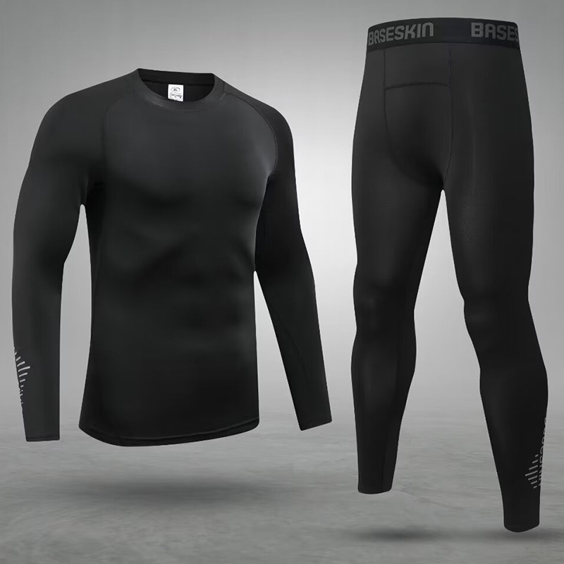 Ανδρικό Σετ Γρήγορου Στεγνώματος για Τρέξιμο με Προσαρμοσμένο Λογότυπο — Ελαστικό Ύφασμα (7% Spandex) — Εσωτερικό Πολυεστέρας 93% — Κατάλληλο για Τρέξιμο, Fitness, Ποδηλασία — Χειμώνας-Άνοιξη-Φθινόπωρο