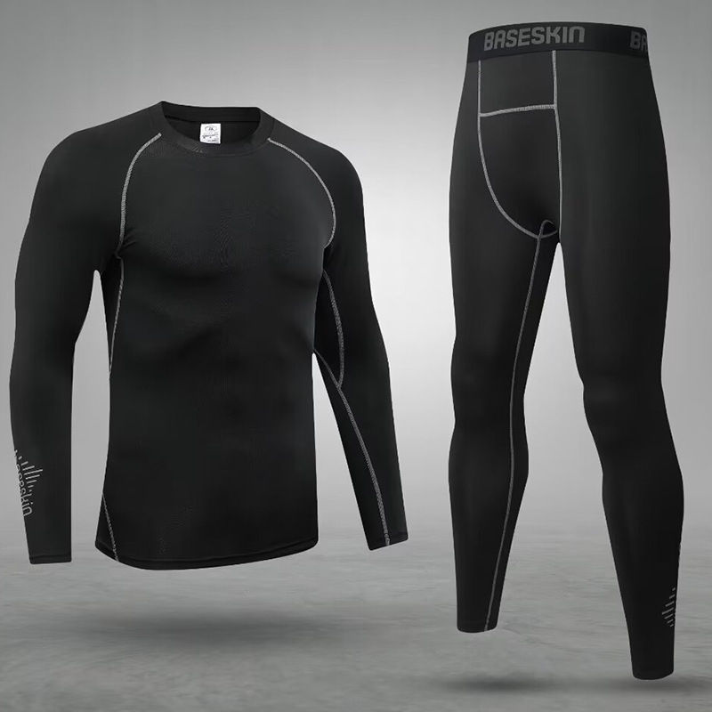 Ανδρικό Σετ Γρήγορου Στεγνώματος για Τρέξιμο με Προσαρμοσμένο Λογότυπο — Ελαστικό Ύφασμα (7% Spandex) — Εσωτερικό Πολυεστέρας 93% — Κατάλληλο για Τρέξιμο, Fitness, Ποδηλασία — Χειμώνας-Άνοιξη-Φθινόπωρο