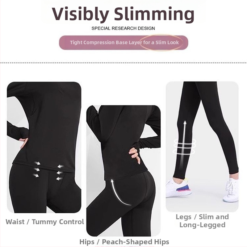 Sieviešu ātri žūstošs bāzes slāņa komplekts slēpošanai ar fleece oderi – elpojošs, ziemas aktivitātes ārā