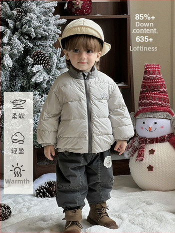 Zēnu ziemas jaka ar karikatūras rakstu, kapuci, noņemamu pūka pildījuma odere, divu daļu komplekts, vecuma grupa 1–3 gadi