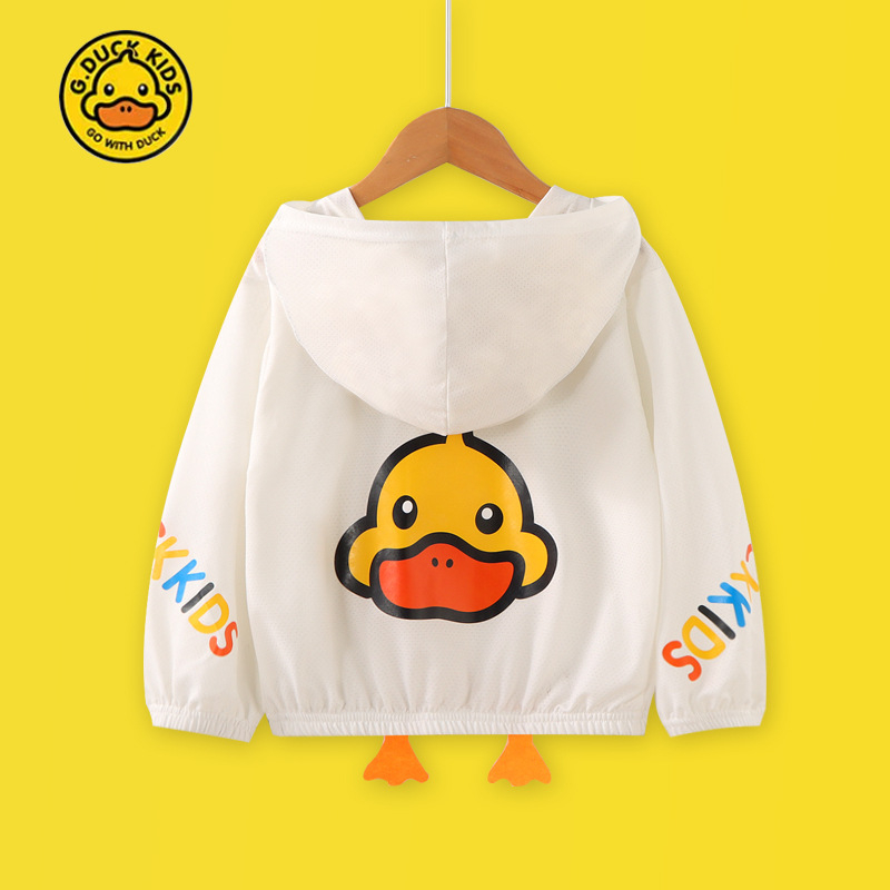G.DUCKKIDS Laste kapuutsiga suvine tuulekindel jak, hingav polüesterisegu, väline kangas 100% polüester, vooder polüester, lastele vanuses 3–8 aastat