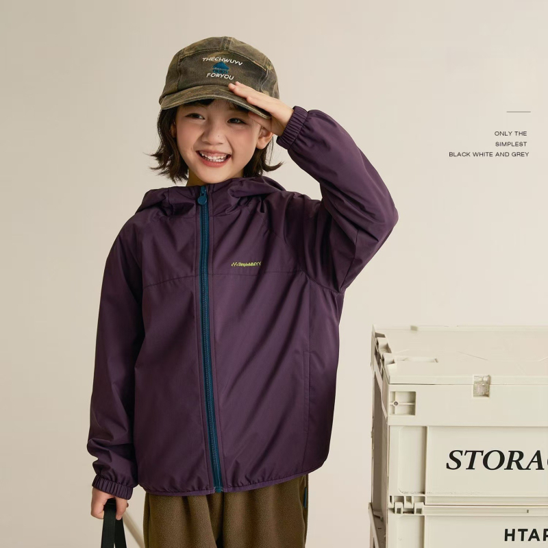 Dječja kapuljačasta soft shell jakna, unisex (Jesen 2025, zatvarač, poliesterska vanjska tkanina)