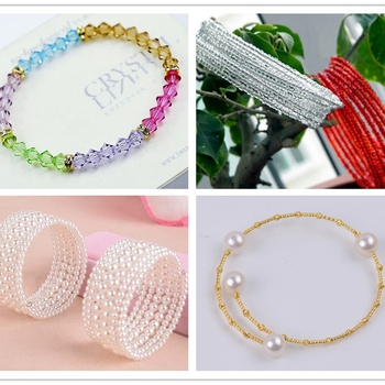 Narukvica od memory wire DIY – dodaci za nakit, perle, materijal za nakit s željeznim prstenom i žicom kruga