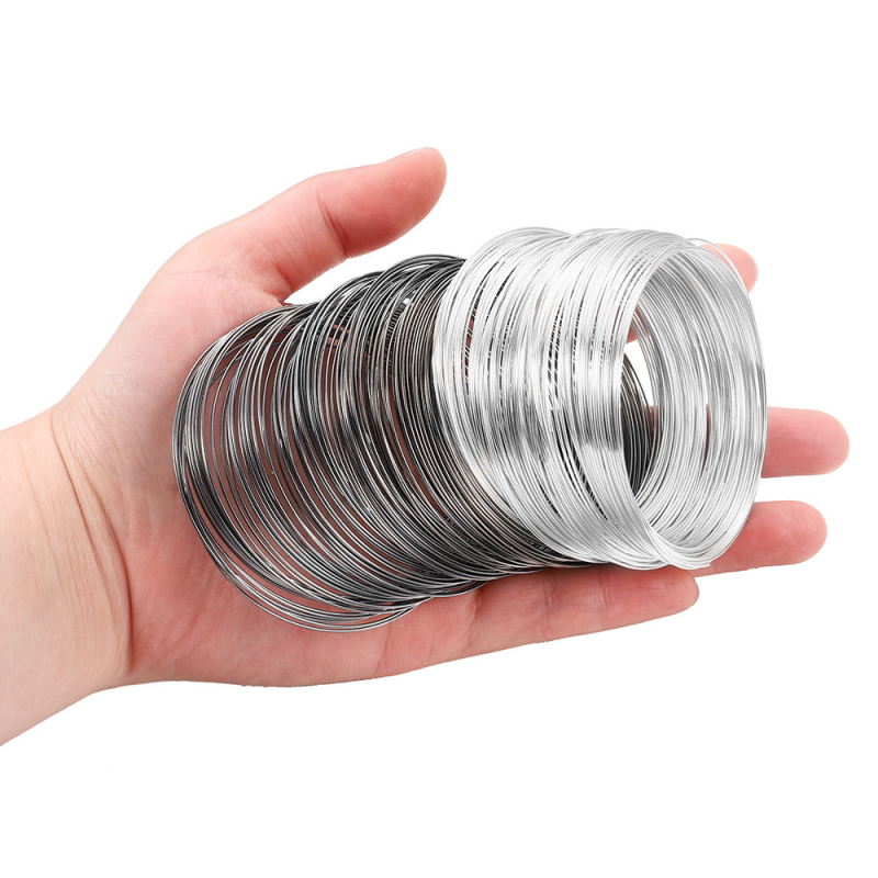 Narukvica od memory wire DIY – dodaci za nakit, perle, materijal za nakit s željeznim prstenom i žicom kruga