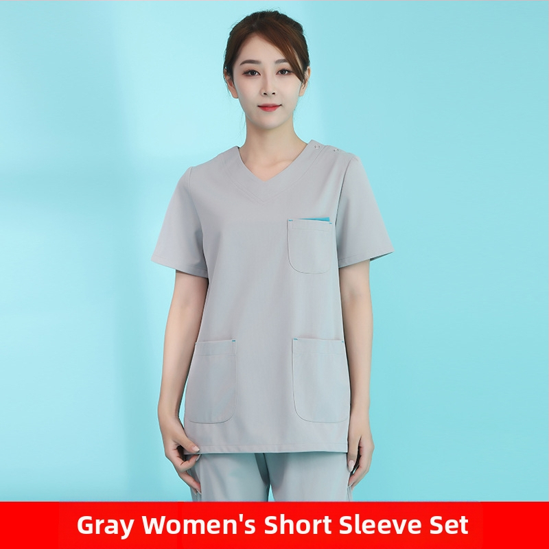 Higiēnas scrubs komplekts zobārstiem un medicīnas personālam | universāls, mitruma vadība, 3/4 garuma bikses, īsas piedurknes, poliesters 95%+