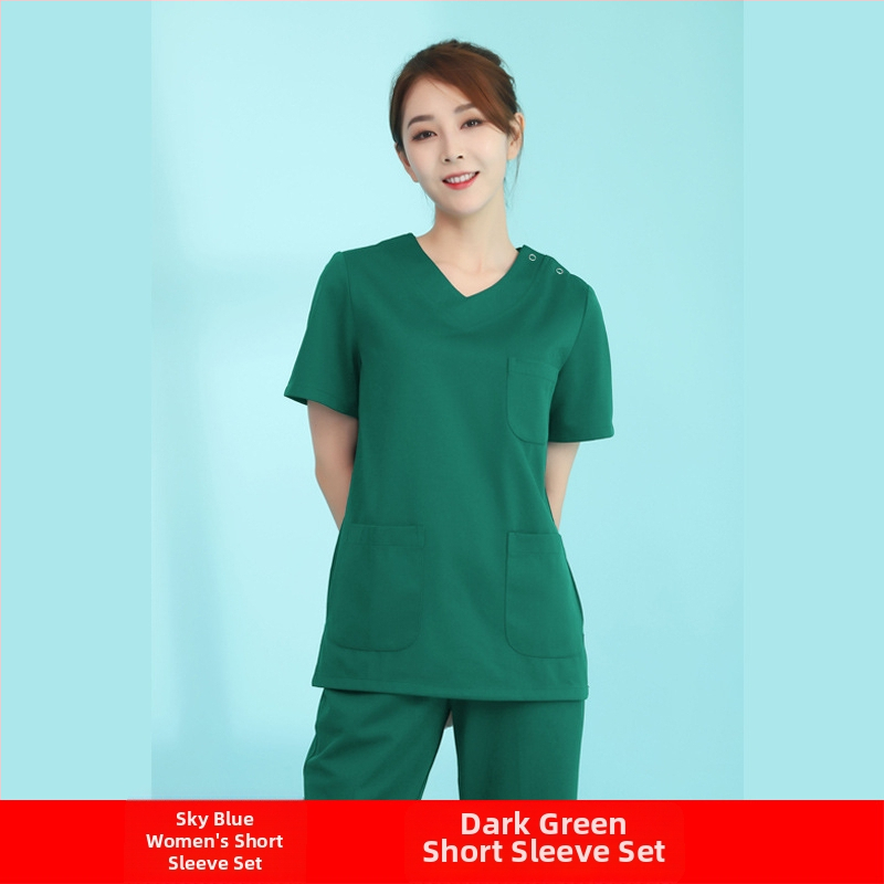 Higiēnas scrubs komplekts zobārstiem un medicīnas personālam | universāls, mitruma vadība, 3/4 garuma bikses, īsas piedurknes, poliesters 95%+