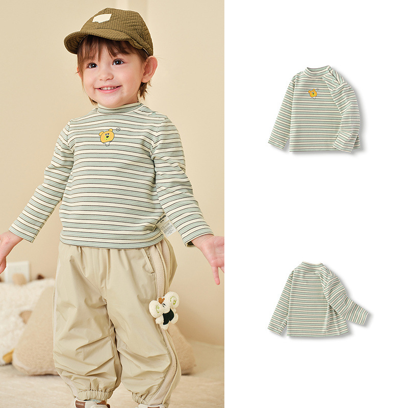 Balabala детска тениска с дълъг ръкав - карикатурен принт, възраст 1-3 г, зима 2025, кръгла яка, материя: вискоза 37.4%, акрил 31.5%, памук 24.1%, спандекс 7.0%