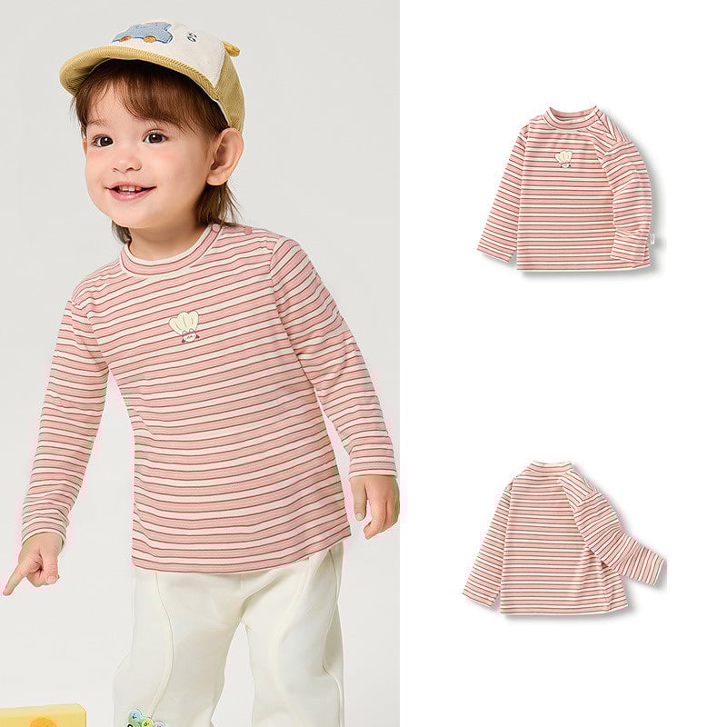 Balabala детска тениска с дълъг ръкав - карикатурен принт, възраст 1-3 г, зима 2025, кръгла яка, материя: вискоза 37.4%, акрил 31.5%, памук 24.1%, спандекс 7.0%