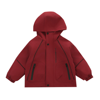 Zēnu ziemas 3-in-1 jaka, kokvilnas pildījums, kapuce ar noņemamu iekšpusi, 100% poliesteris, mitruma novadīšana, 7–12 gadi