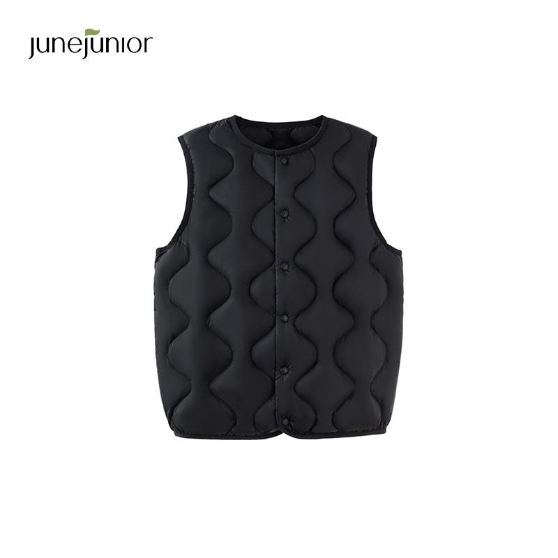 Bērnu pūkas jaka, universāla, neilona ārējais audums un odas iekšpuse, balta pīļu pūka 86–90%, bez kapuces, īss griezums