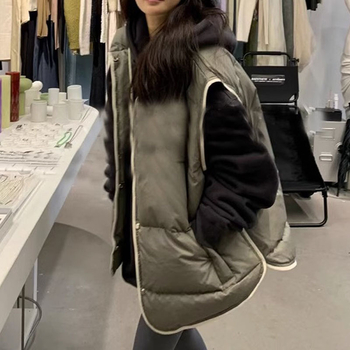 Жилет за жените със стойка яка, памучна тъкан с еластан, еднобутонно предно закопчаване, съдържание на основната тъкан под 30%