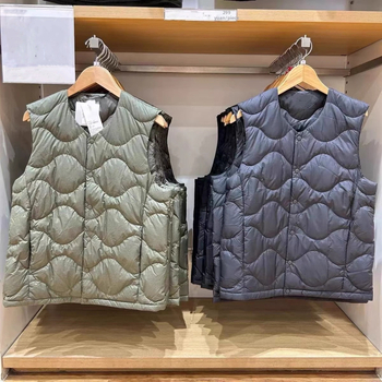 Vīriešu viegla ziemas rudens dūnu veste ar balta pīļu pūdu pildījumu, poliestera audums, plāns siluets, vienas rindas pogu aizdare