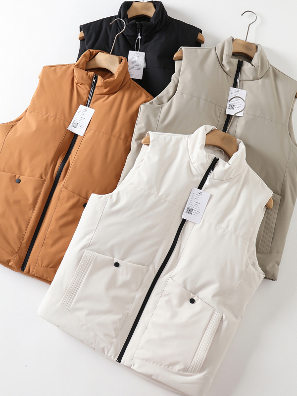 Corduroy jaka ar balta zosu spalvu pildījumu, ārējais audums no polipropilēna, kapuci, stāvošs apkakle, vienkrāsaina