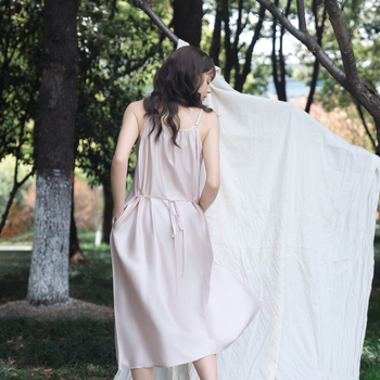 Noćna haljina s trakama od Tencel Lyocell, duga, lagana, prozračna, stil vila