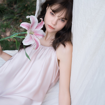 Noćna haljina s trakama od Tencel Lyocell, duga, lagana, prozračna, stil vila