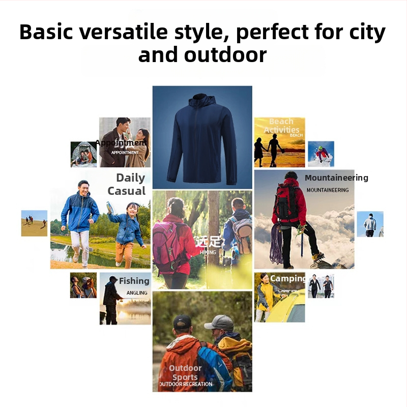 Vaikų lauko sportinė striukė - vėjo atspari ir vandeniui atspari, su nuimamu gobtuvu, stovinti apykaklė, poliesterio audinys