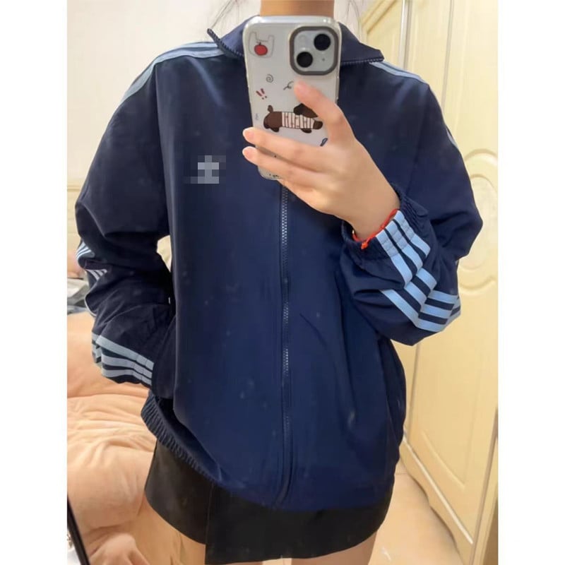 Unisex sportinė striukė vėjuotoms sąlygoms su Firebird išsiuvinėjimu ir trimis juostomis, ilgos rankovės, Lycra-Spandex 11% audinys, bambuko pluošto pamušalas