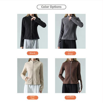 Moterų vėjo atsparus paltas su stovinčia apykakle, nano velūras, stora fleece įdėklas, užtrauktukas