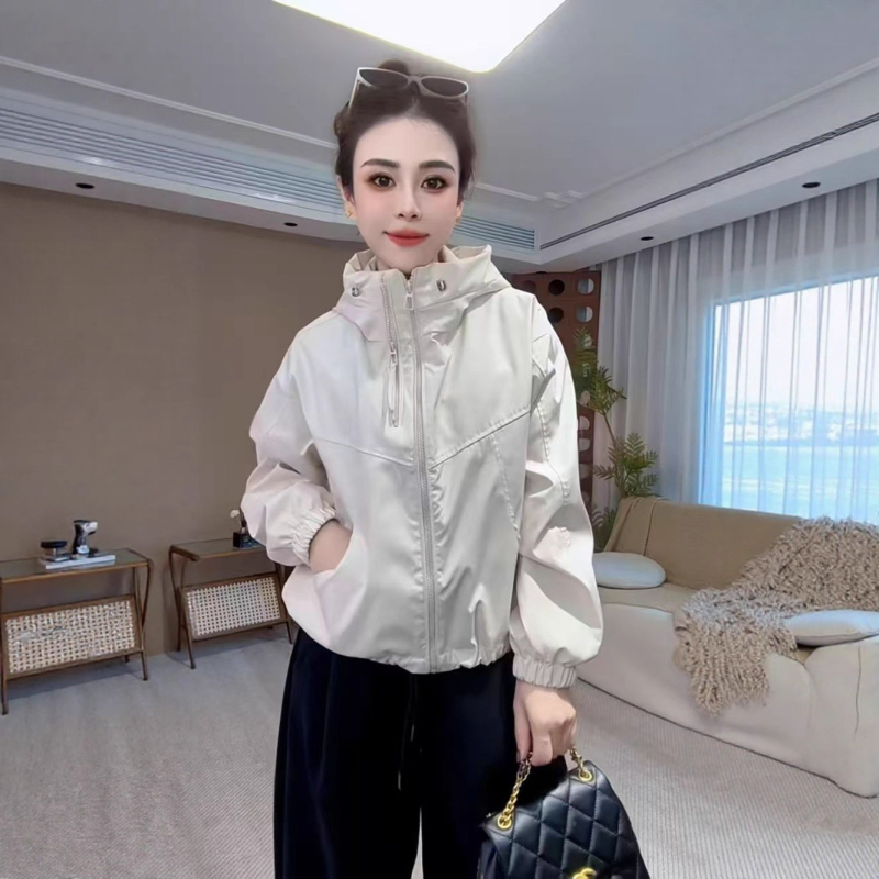 Plonas 3-in-1 gobtuvinė striukė su gobtuvu, vėjo atspari, laisvas kirpimas, pavasaris 2025, poliesteris