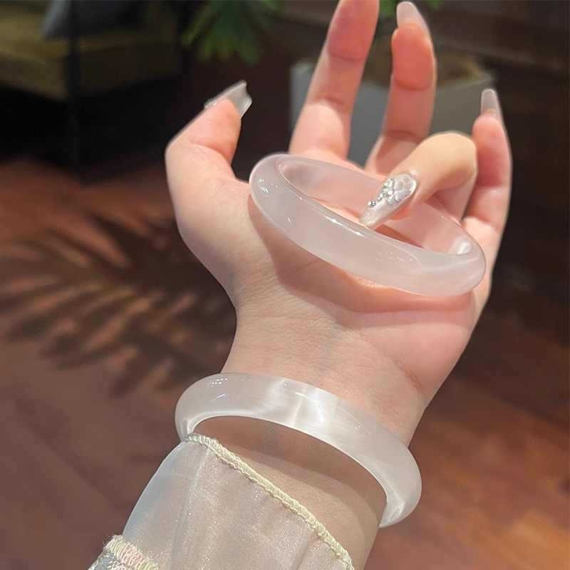 Brățară din piatră ochi de pisică artificială, procesare Seiko, primăvara 2024, stil natură, proaspăt și dulce
