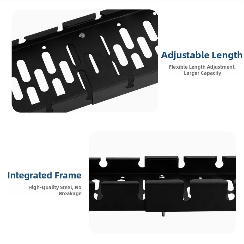 Zem galda teleskopisks kabelu vadības plaukts - bez urbšanas, auksti valcēts tērauds, pulverkrāsojums, Zuo Gang zīmols