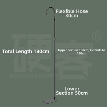 Grīdas statīvs mājas novērošanai ar 360° rotējošu galvu, metāla rāmis ar smidzināšanas pārklājumu, piemērots iekštelpu uzraudzībai.