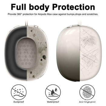 Защитен калъф за AirPods Max – силиконов, инжекционно формован, универсален, полупрозрачен, персонализиран