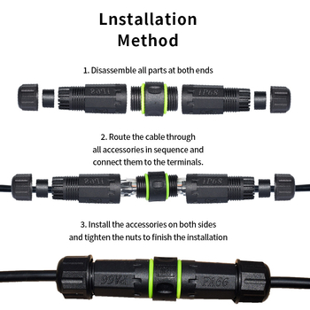 Kwell αδιάβροχος συνδετήρας RJ45 για μπλοκ τερματικού, 8P, PA66 μονωτικό υλικό, εξωτερική χρήση